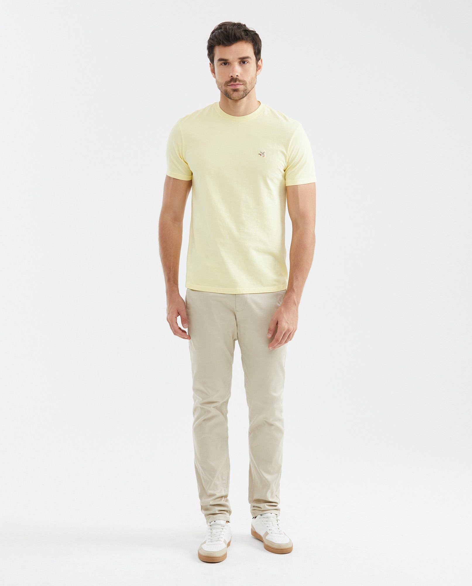 Men's Slim Fit Crew Neck T-Shirt Chest Chevignon Duck 100% Cotton - 2