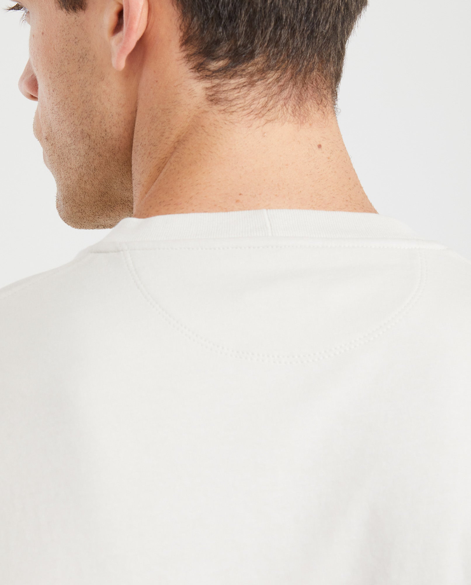 Men's Slim Fit T-Shirt Embroidered Front Graphic Ribbed Neck 100% Cotton - 4