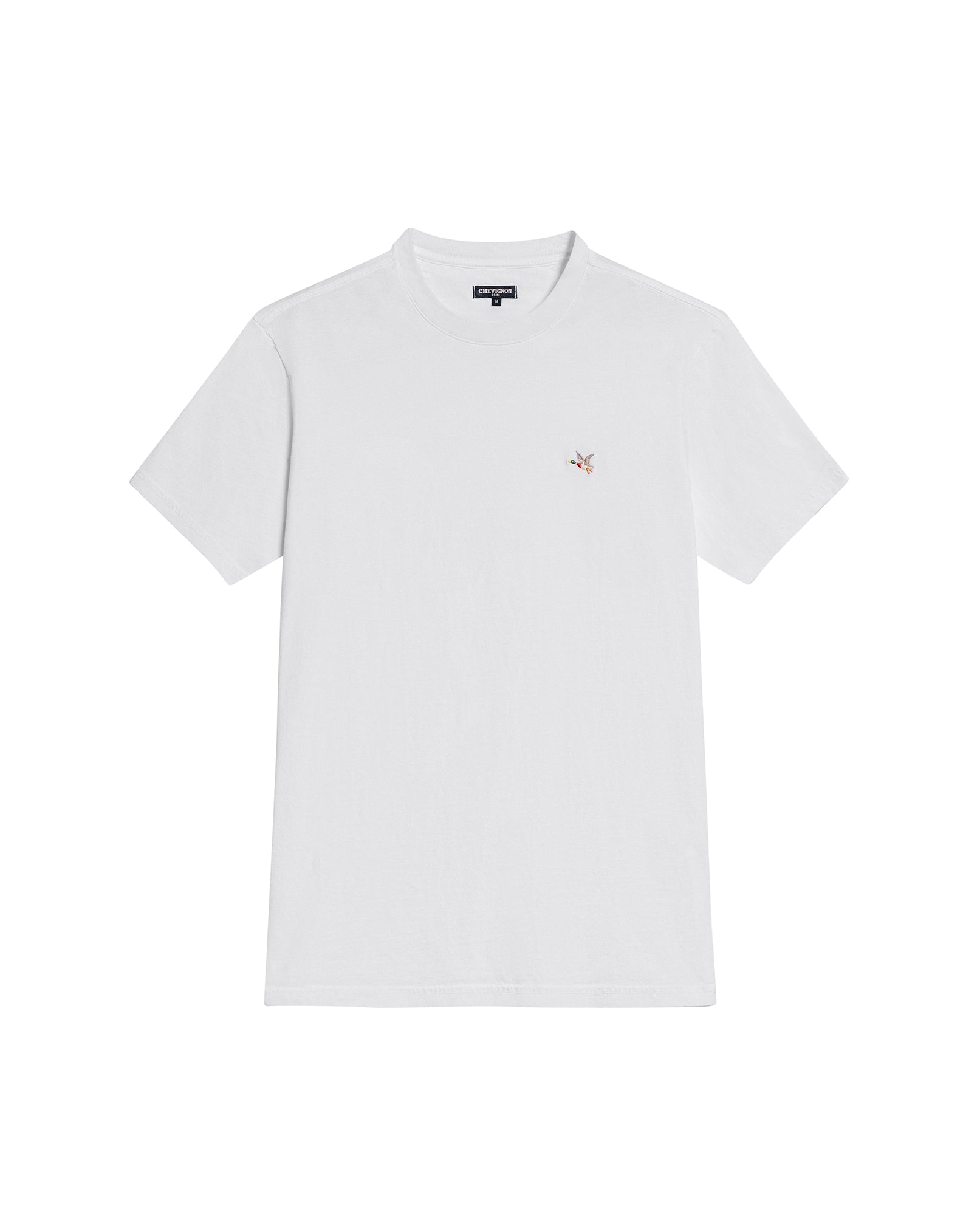 Men's Slim Fit Crew Neck T-shirt in Cotton Stretch Blend, Navigate - 1