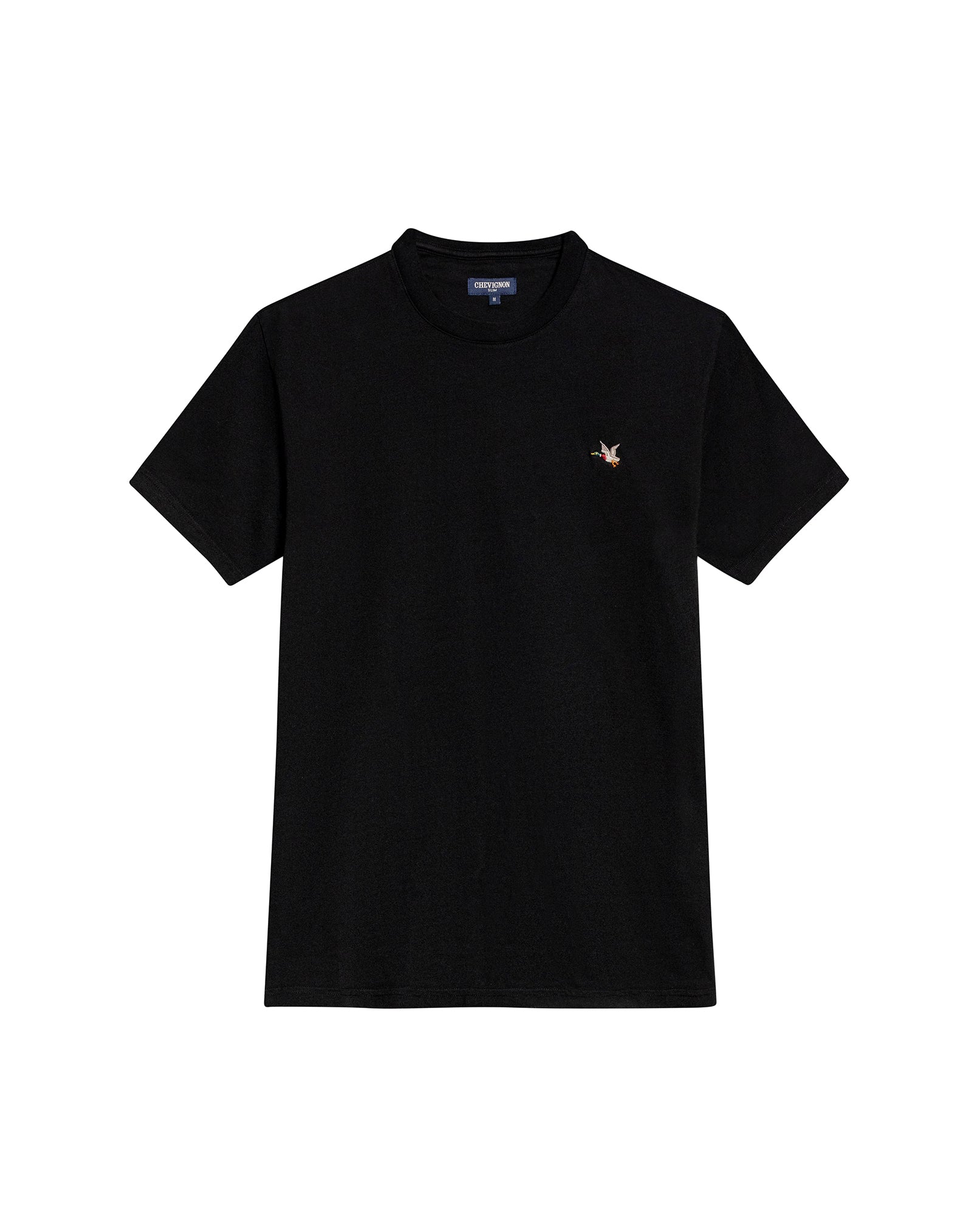 Men's Slim Fit Crew Neck T-shirt in Cotton Stretch Blend, Navigate - 1