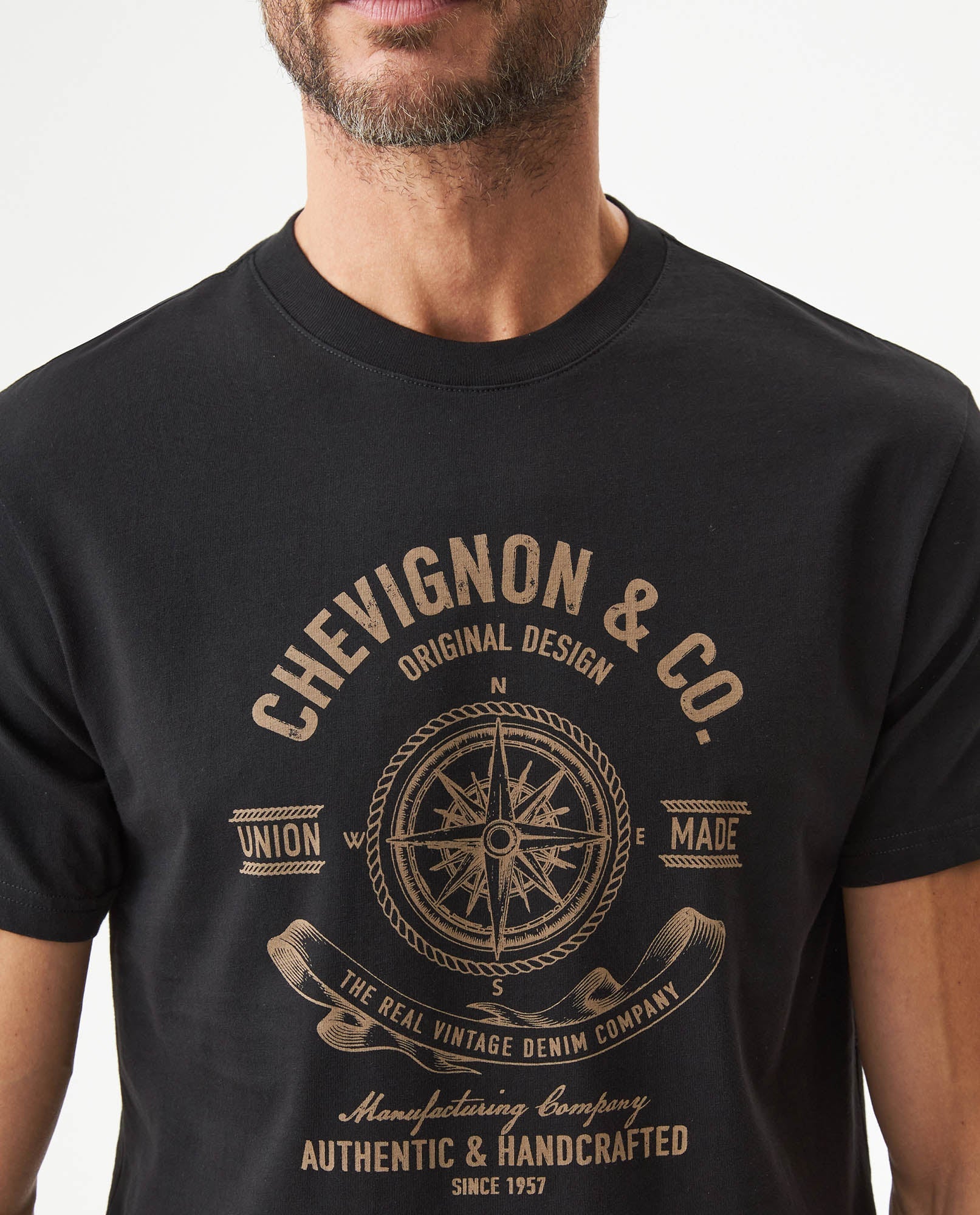 Men's Graphic Slim Fit T-shirt in Cotton, Harbor - 4