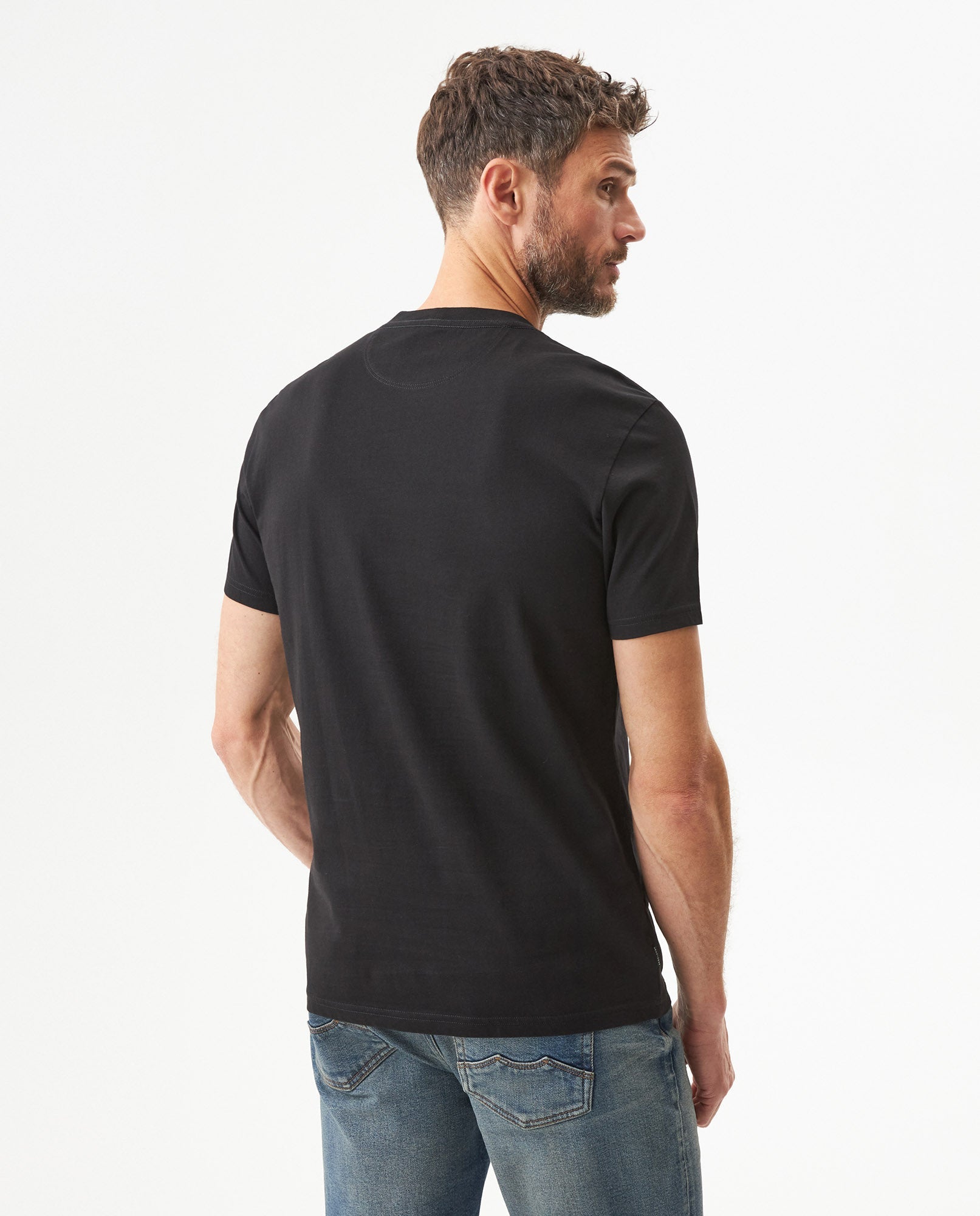 Men's Graphic Slim Fit T-shirt in Cotton, Harbor - 5