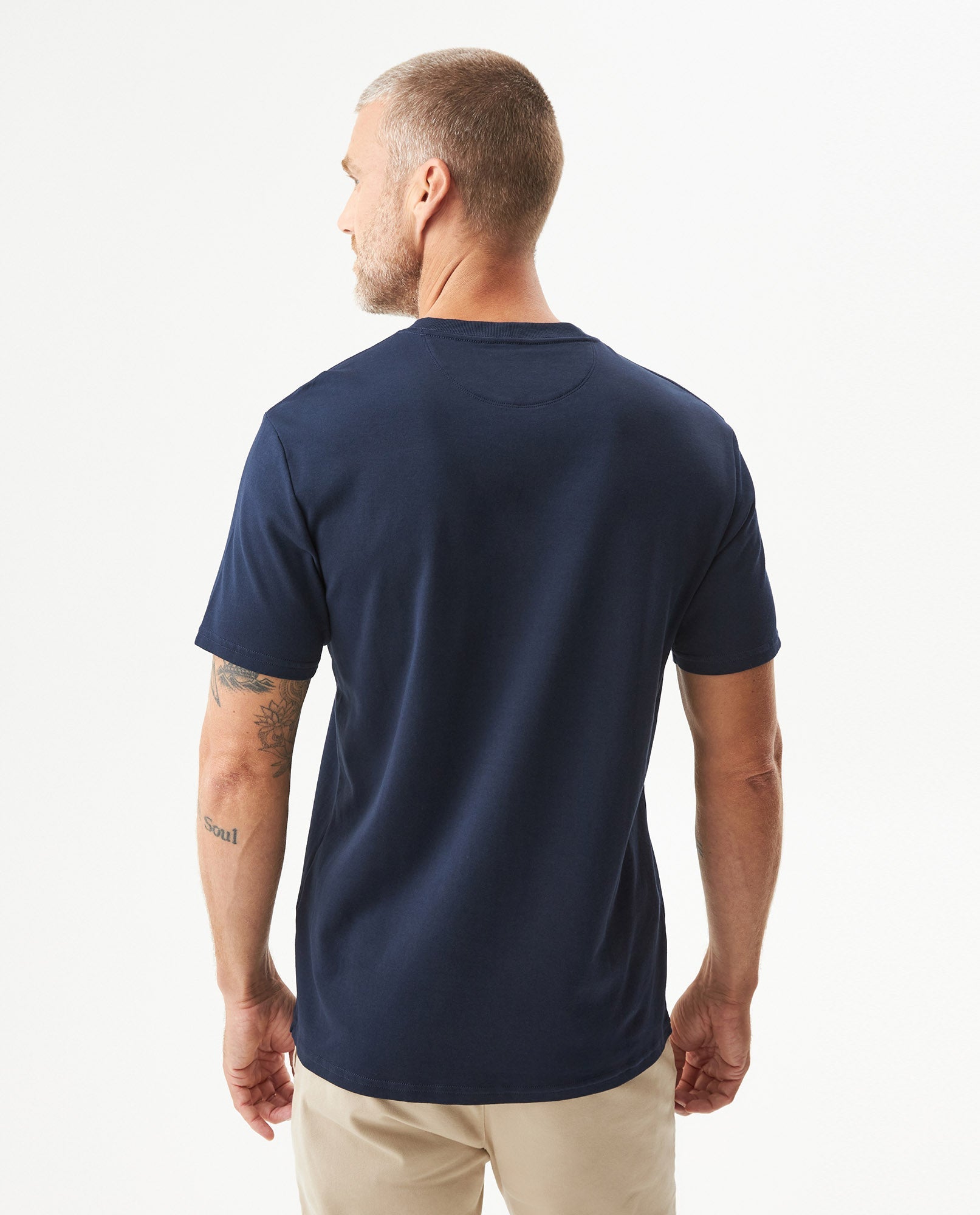 Men's Slim Fit Short Sleeve T-shirt in Cotton, Sailor - 5