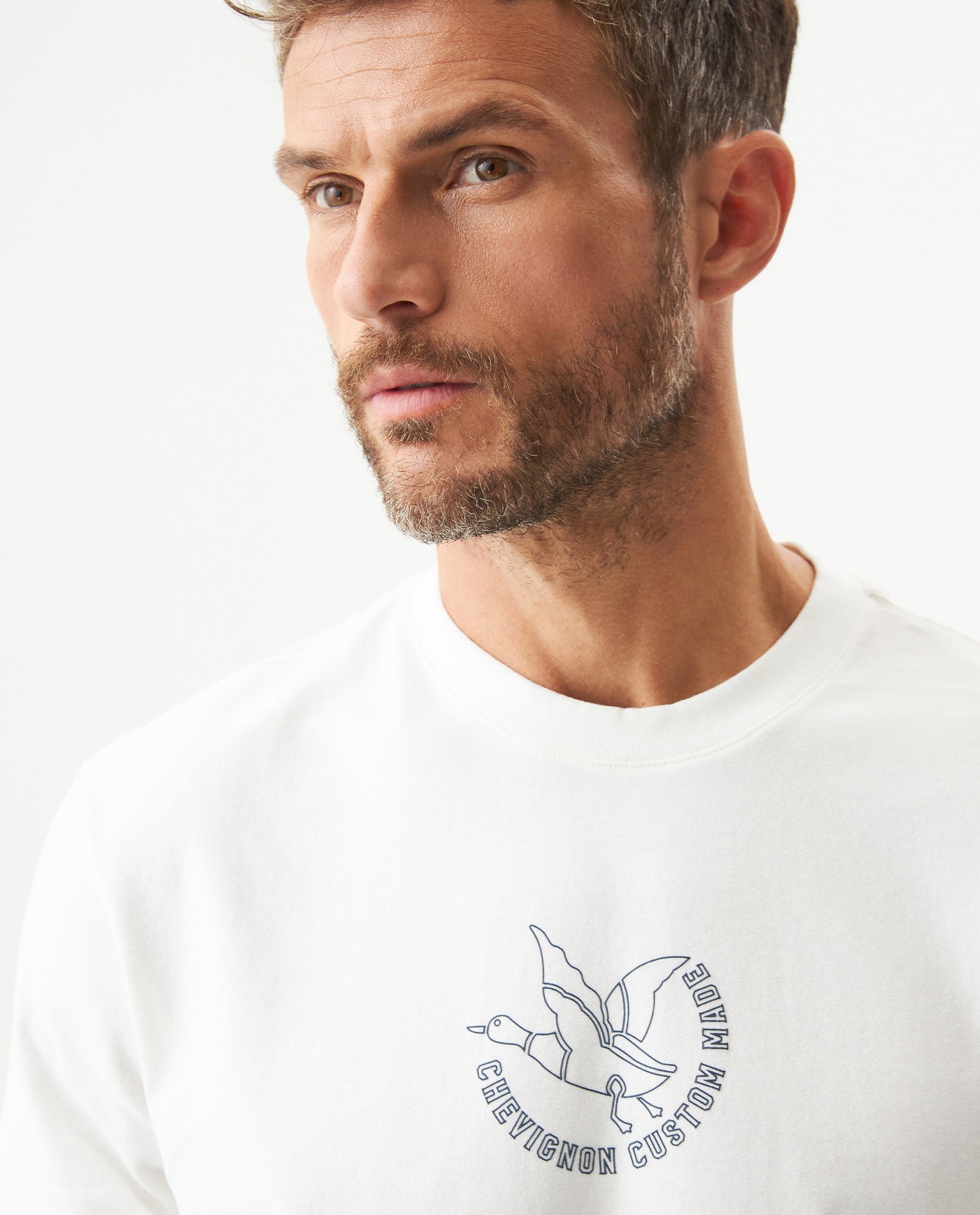 Men's Classic Fit Short Sleeve T-shirt in Cotton Stretch Blend, Jetty - 4