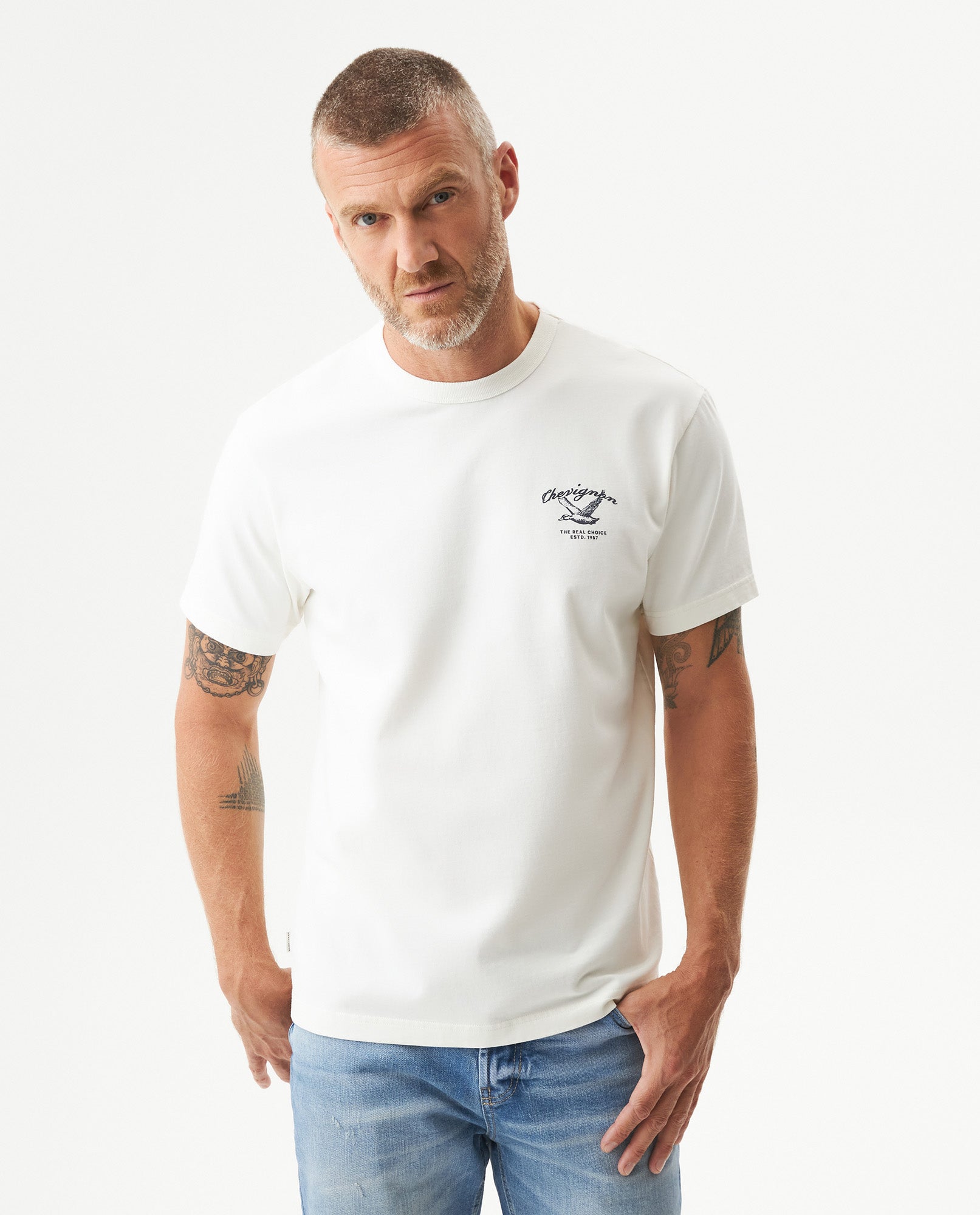 Men's Classic Fit T-shirt in Cotton, Boatyard - 2
