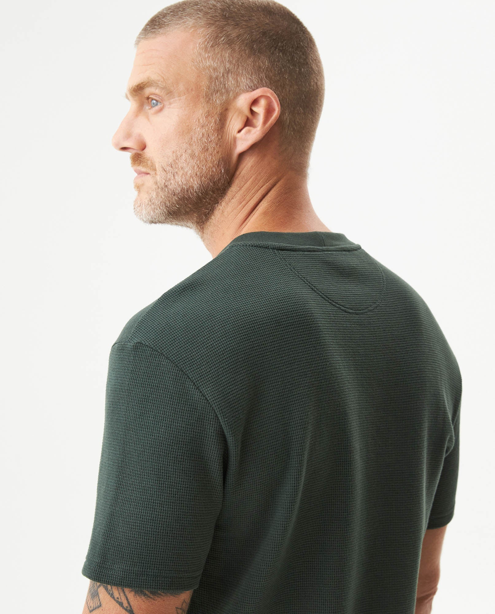 Men's Slim Fit Short Sleeve T-shirt in Cotton-Polyester Blend, Plaza - 6