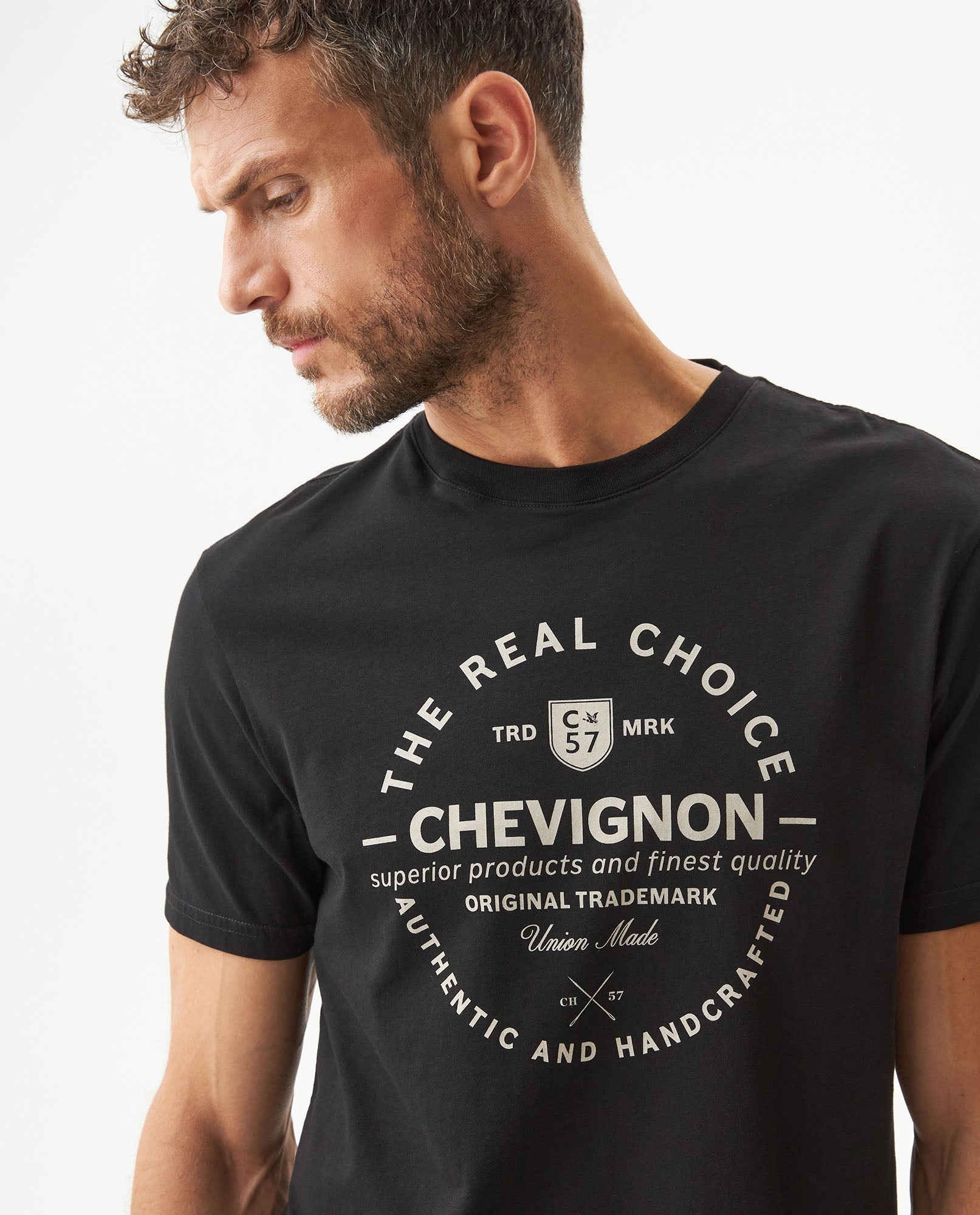 Men's Slim Fit Short Sleeve T-shirt in Cotton, Festive - 4