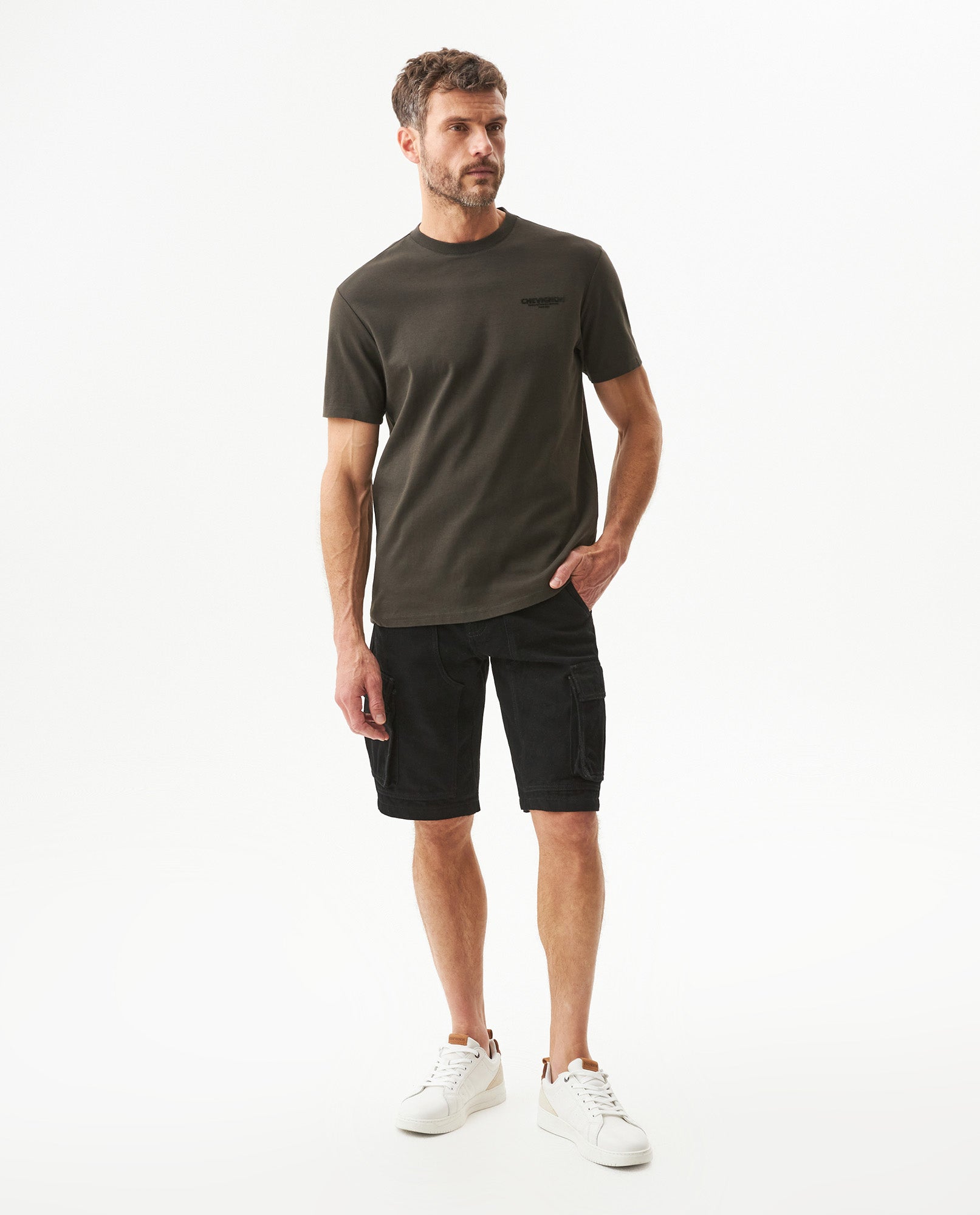 Men's Classic Fit Printed T-shirt in Cotton, Shipyard - 3