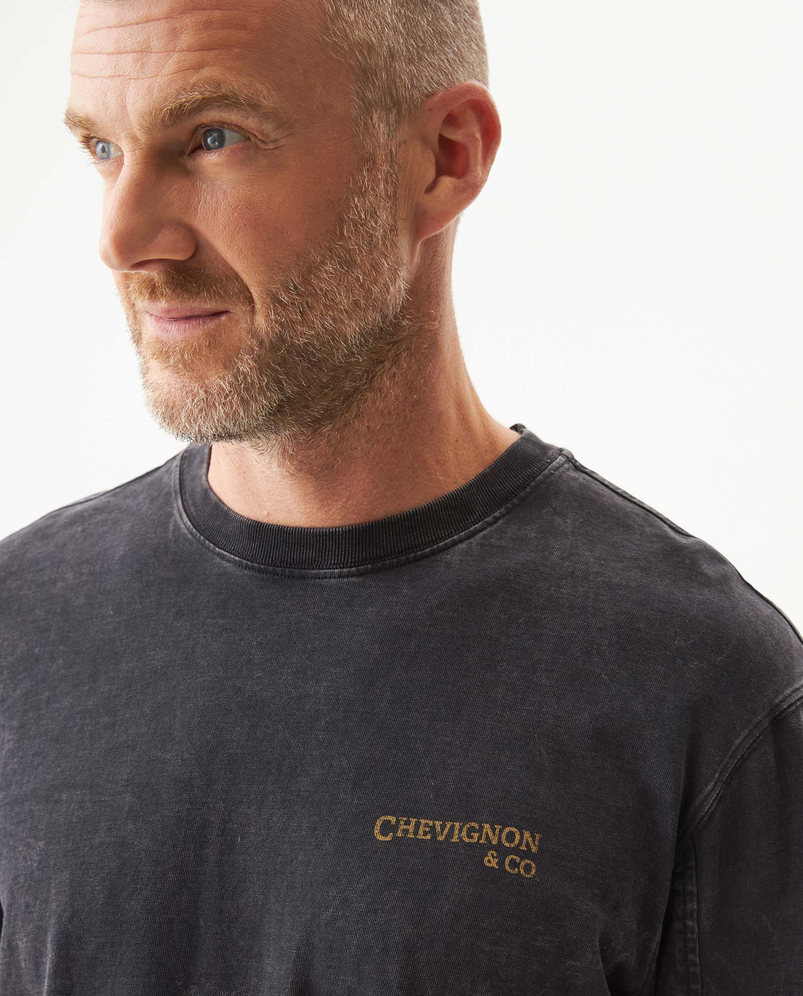 Men's Long Sleeve Regular Fit Graphic T-shirt in Cotton, Archor - 3