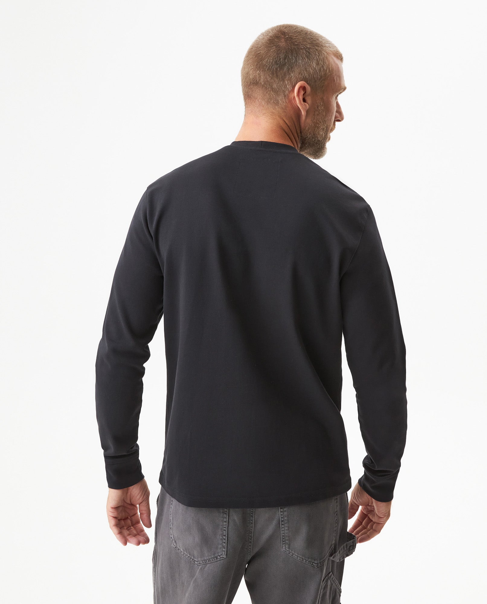 Men's Racing Long Sleeve Regular Fit T-shirt in Cotton, Compass - 4