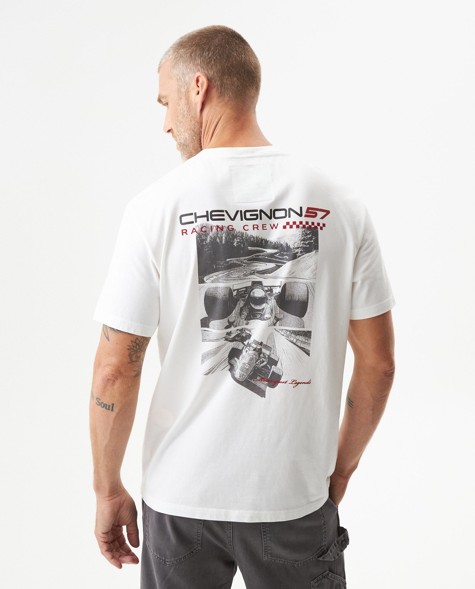 Men's Racing Graphic Classic Fit T-shirt in Cotton, Captain 63_649G904_BLA110601_6