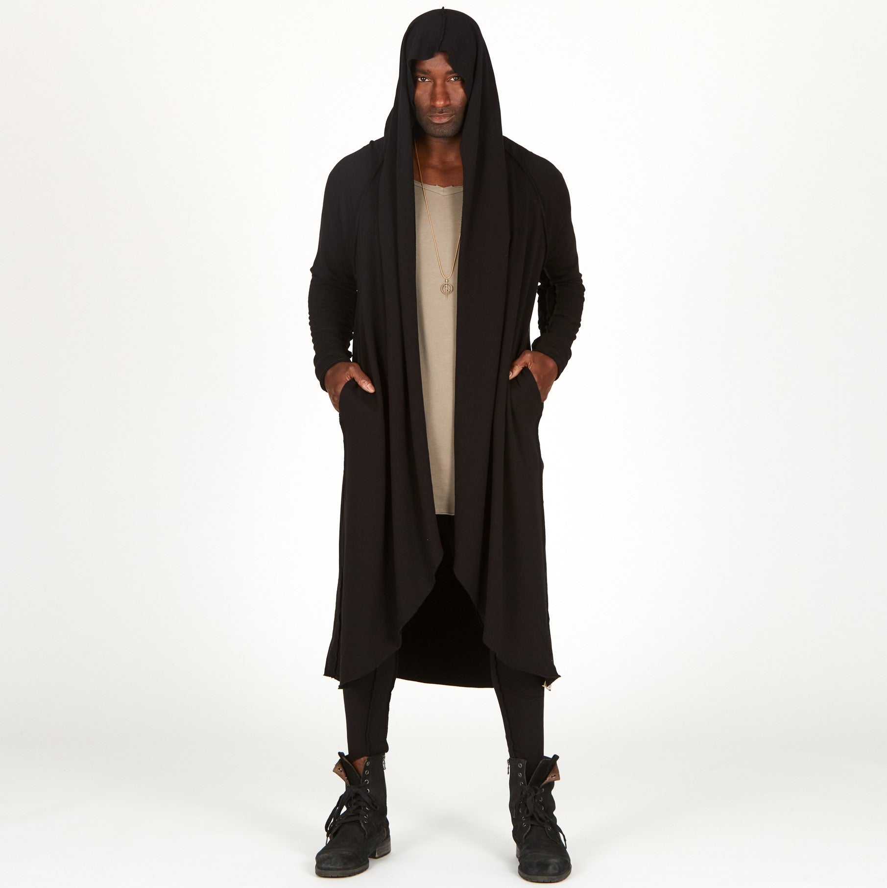 Male modeling black kairos duster